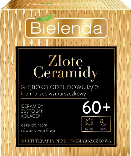 Bielenda - Złote Ceramidy - Deeply rebuilding anti-wrinkle cream for day and night - 60+ - 50 ml
