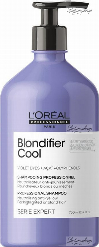 L'Oréal Professionnel - SERIE EXPERT - BLONDIFIER COOL - PROFESSIONAL  SHAMPOO - Neutralizing shampoo for cool blonde shades - 750 ml