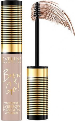 Eveline Cosmetics - BROW & GO Eyebrow Mascara - Tusz do brwi - 05 - TAUPE