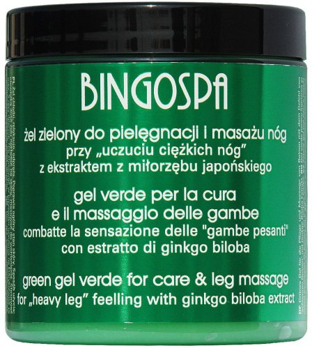 BINGOSPA - Green Gel Verde for Care & Leg Massage - Zielony żel do pielęgnacji i masażu nóg - 250 g