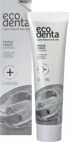 ECODENTA - TRIPLE FORCE TOOTHPASTE - Toothpaste with triple action without fluoride - 100 ml