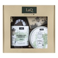 LaQ - Dzik Mały - Gift Set for Men - Shower Gel 300 ml + Body Scrub 200ml + Soap 85 g