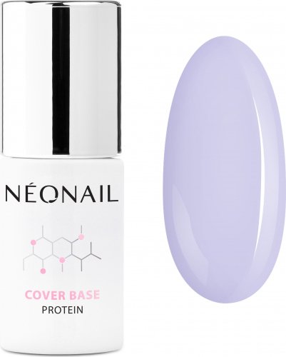 NeoNail - COVER Base Protein - Pastel Collection - Protein, pastel hybrid base for nails - 7.2 ml - 8717-7 PASTEL LILAC 