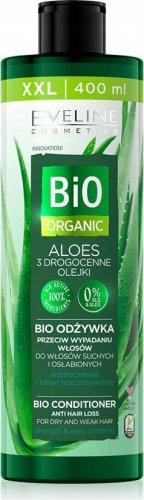 Eveline Cosmetics - BIO ORGANIC - BIO CONDITIONER - Bio odżywka przeciw wypadaniu włosów - ALOES - 400 ml 