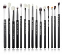 JESSUP - Individual Brushes Set - Zestaw 15 pędzli do makijażu oczu - T177 Black/Silver