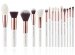 JESSUP - Individual Brushes Set - A set of 15 brushes for face and eye make-up - T220 White / Rose Gold