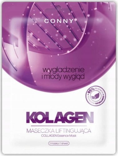 CONNY - Collagen Essence Mask - Maseczka do twarzy liftingująca - Kolagen - Wygładzenie i młody wygląd - 23 g 