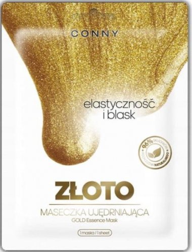 CONNY - Gold Essence Mask - Maseczka do twarzy ujędrniająca - Złoto - Elastyczność i blask - 23 g