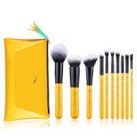 JESSUP - Citrus 10pcs Makeup Brushes Set - Set of 10 makeup brushes + cosmetic bag - T276