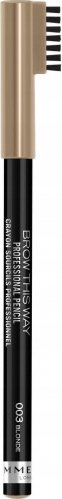 RIMMEL - BROW THIS WAY - Professional Pencil - Kredka do brwi ze szczoteczką - 1,4 g - 003 - BLONDE