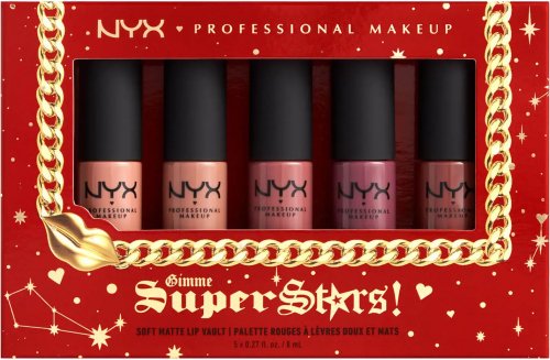 NYX Professional Makeup - GIMME SUPER STARS! - SOFT MATTE LIP VAULT - Zestaw prezentowy 5 pomadek Soft Matte - 02