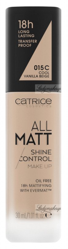 Catrice - ALL MATT Mattifying 015 Shine VANILLA Make Control - COOL C - Up foundation face - 30 ml 