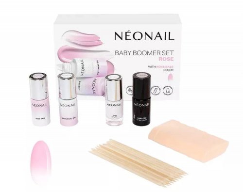 NeoNail - BABY BOOMER SET - Set for hybrid manicure - 8409 - Rose