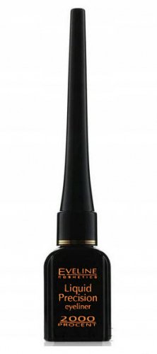 Eveline Cosmetics - Liquid Precision Eyeliner 2000% - Wodoodporny eyeliner w płynie - BLACK