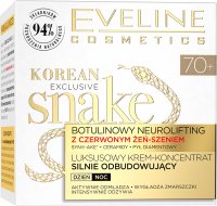 Eveline Cosmetics  -KOREAN EXCLUSIVE SNAKE - Luxurious cream-concentrate strongly rebuilding - Day/Night - 70+ - 50ml