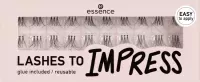 Essence - LASHES TO IMPRESS - Kępki rzęs + klej - 07 Bundled Single Lashes