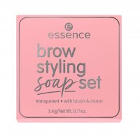 Essence - Brow Styling Soap Set - Mydełko do stylizacji brwi z pędzelkiem - 3,4 g