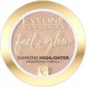 Eveline Cosmetics - Feel The Glow - Diamond Highligter - Rozświetlacz do twarzy - 4,2 g - 02 - BEACH GLOW - 02 - BEACH GLOW