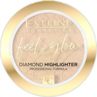 Eveline Cosmetics - Feel The Glow - Diamond Highligter - Rozświetlacz do twarzy - 4,2 g - 01 - SPARKLE - 01 - SPARKLE