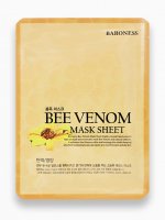 BARONESS - Bee Venom Sheet Mask - Odmładzająco-ujędrniająca maska w płacie do twarzy z jadem pszczelim - 21 g