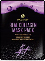PAX MOLY - Real Collagen Mask Pack - Maska w płacie odżywczo-ujędrniająca z kolagenem i komórkami macierzystymi - 25 ml