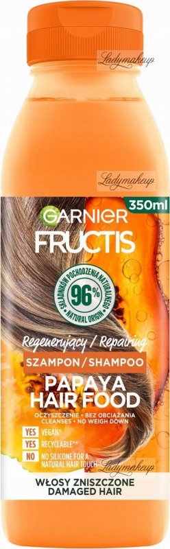 Fructis Hair Food Shampoo glowing lengths pineapple for long dull hair  400 mL  Peppery Spot