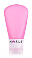 NOBLE - Silikonowa butelka podróżna - 60 ml - RÓŻOWA