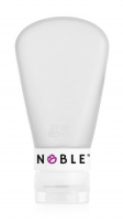 NOBLE - Silikonowa butelka podróżna - 60 ml - BIAŁA 