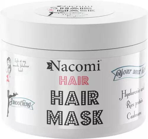 Маска для волос Nacomi Smoothing Hair Mask разглаживающая, увлажняющая, с гиалуроновой кислотой, 200 мл — фото 2