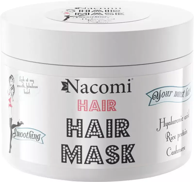 Маска для волос Nacomi Smoothing Hair Mask разглаживающая, увлажняющая, с гиалуроновой кислотой, 200 мл