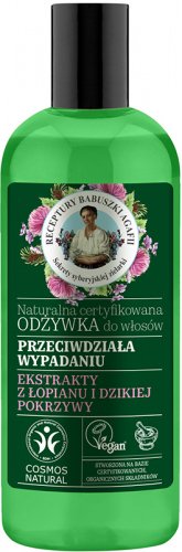 Agafia - Receptury Babuszki Agafii - Naturalna odżywka do włosów przeciw wypadaniu - Łopian i dzika pokrzywa - 260 ml