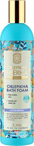 NATURA SIBERICA - OBLEPIKHA BATH FOAM - Vegan, revitalizing bath lotion with sea buckthorn - 550 ml