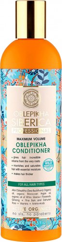 NATURA SIBERICA - OBLEPIKHA MAXIMUM VOLUME CONDITIONER - Vegan sea buckthorn hair conditioner increasing volume - 400 ml