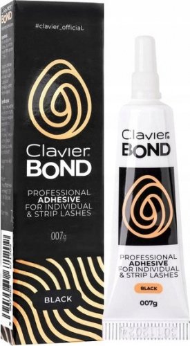 Clavier - Bond Professional Adhesive - Profesjonalny klej do kępek oraz sztucznych rzęs - Black - 7g