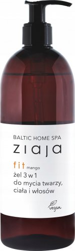 ZIAJA - BALTIC HOME SPA FIT - Żel 3w1 do mycia twarzy ciała i włosów - 500 ml