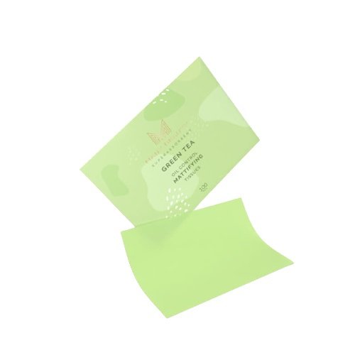 Many Beauty - Oil Control Mattifying Tissues - Face mattifying papers - Green Tea - 100 pieces
