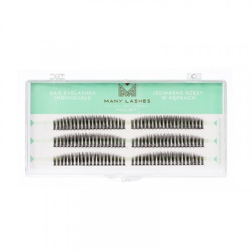 Many Beauty - Many Lashes - Silk Eyelashes Individuals Full Set - A set of eyelash tufts in various lengths - 10D CC