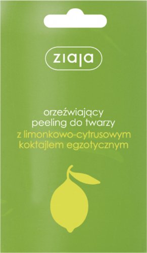 ZIAJA - Orzeźwiający peeling do twarzy z limonkowo-cytrusowym koktajlem egzotycznym - 7 ml
