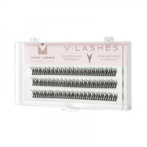 Many Beauty - Many Lashes - V-LASHES - Silk Eyelashes Individual - Silk eyelash tufts - Fish Tale - 0,10 mm STRONG
