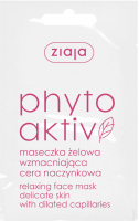 ZIAJA - PHYTOAKTIV - Relaxing Face  Mask - Wzmacniająca maseczka żelowa do cery naczynkowej - 7 ml