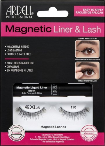 ARDELL - Magnetic Liner & Lash - Magnetyczny zestaw: Rzęsy na pasku + Eyeliner - 110