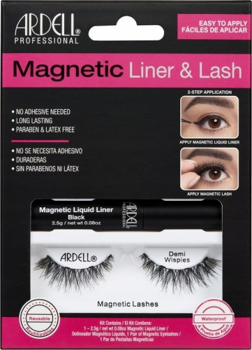 ARDELL - Magnetic Liner & Lash - Magnetic set: Eyelashes on the strip + Eyeliner - DEMI WISPIES