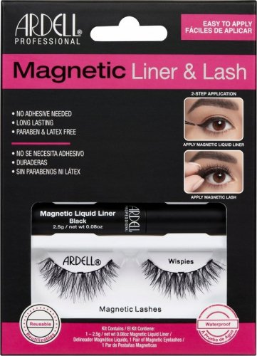 ARDELL - Magnetic Liner & Lash - Magnetyczny zestaw: Rzęsy na pasku + Eyeliner - WISPIES