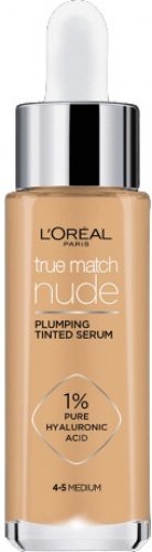 L'Oréal - True Match Nude - Plumping Tinted Serum - Skoncentrowane serum koloryzujące w podkładzie - 30 ml  - 4-5 MEDIUM