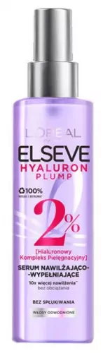 L'Oréal - ELSEVE - HYALURON PLUMP - Moisturizing and Filling Hair Serum - No Rinsing - 150 ml