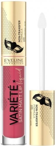 Eveline Cosmetics - VARIETE Satin Matt Lip Liquid - Pomadka w płynie - 4,5 ml  - 06 Strawberry Cocktail 