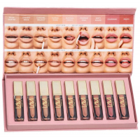 LAMI Cosmetics - Nude Come True Lipstick Set - Zestaw 9 matowych pomadek do ust w płynie