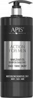 APIS - Action For Men - Moisturizing Shower Gel 3in1 - Body - Face - Hair - 500 ml