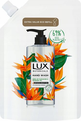 LUX - Botanicals - Hand Wash - Mydło w płynie - Bird of Paradise & Rosehip Oil - Uzupełnienie - 500 ml  