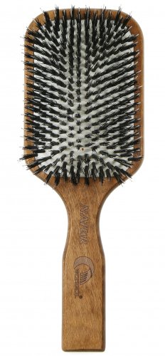 GORGOL - NATUR - Pneumatyczna szczotka do włosów z naturalnego włosia + ROZCZESYWACZ - 15 18 142 - C